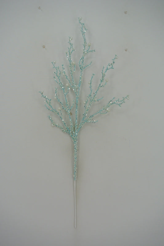 BLUE ICED PEARL TWIG SPRAY