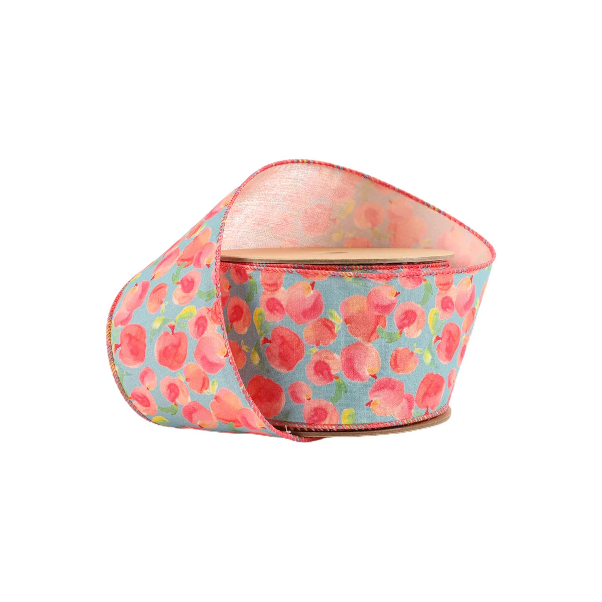 2.5" x 10 yrds Peaches w/ Peach Backing Wired Ribbon