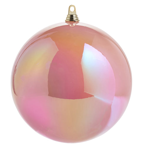 10" Iridescent Pink Ball Ornament - Burlap and Bling Decor