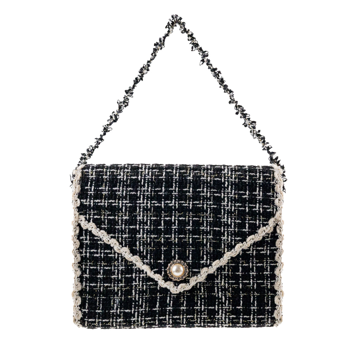 6.5" Black Tweed Purse Ornament