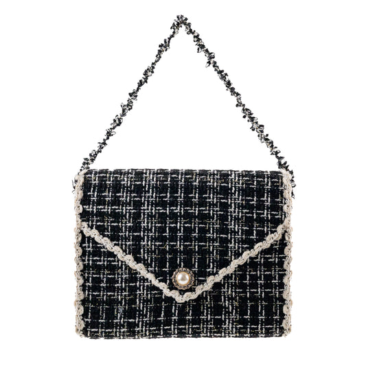 6.5" Black Tweed Purse Ornament