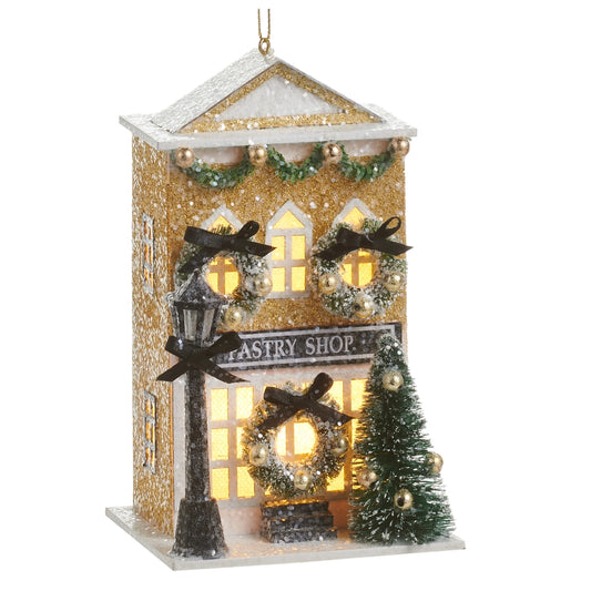5.5" LIGHTED PAPER PASTRY SHOP ORNAMENT