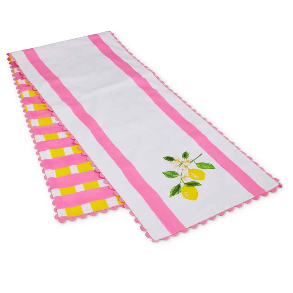 72" CITRUS WEAVE REVERSIBLE TABLE RUNNER - Burlap and Bling Decor