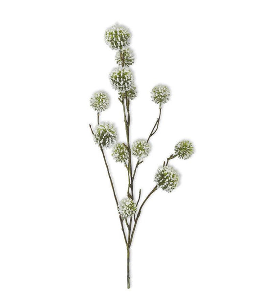 31 Inch Snowy Pom Pom Stem - Burlap and Bling Decor