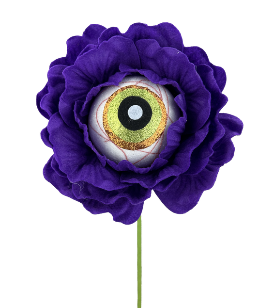 Purple Eye Ball Flower 8"Diameter