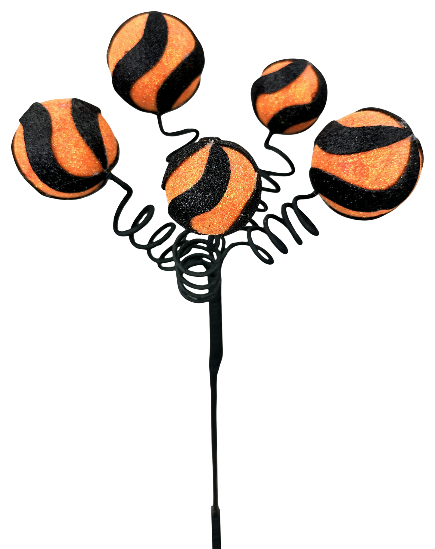Orange/Black Swirl Stripe Ball Spray