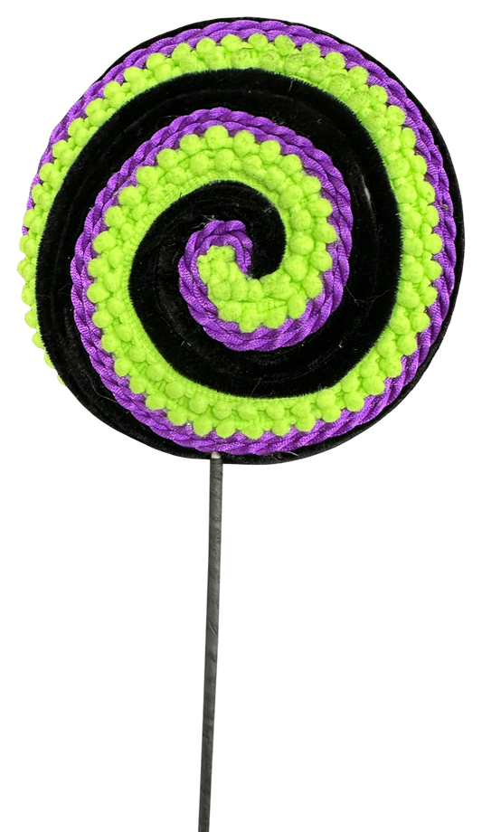 Lollipop Spray 7" Diameter Green/Purple/Black