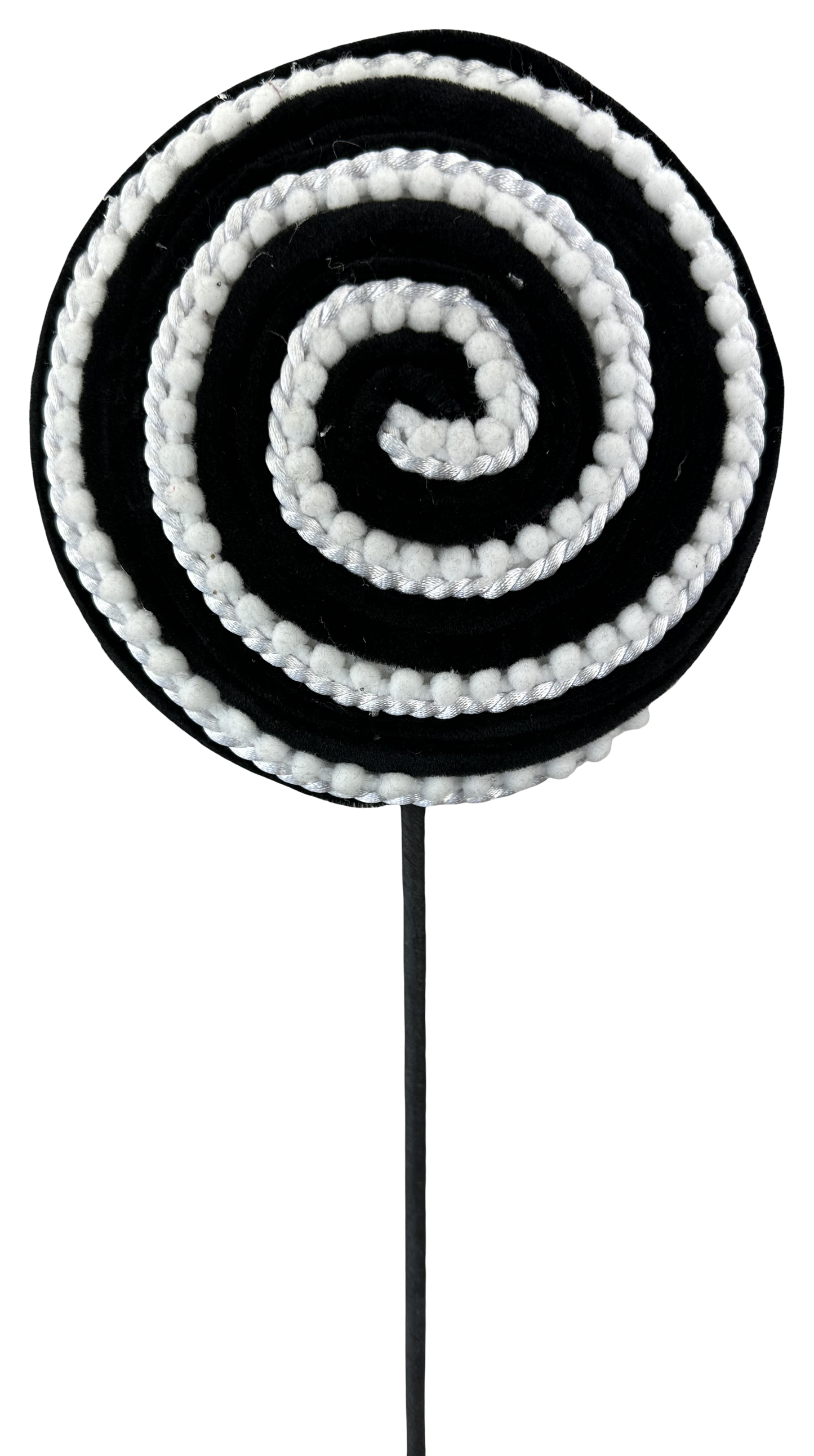 Black & White Lollipop Spray DIA7" White