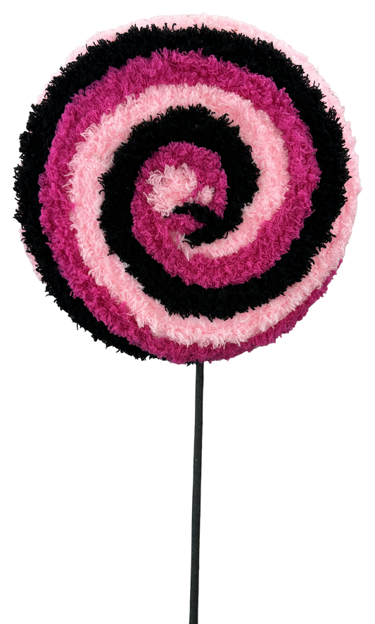 Yarn Pink/Black Lollipop Spray DIA10.5"