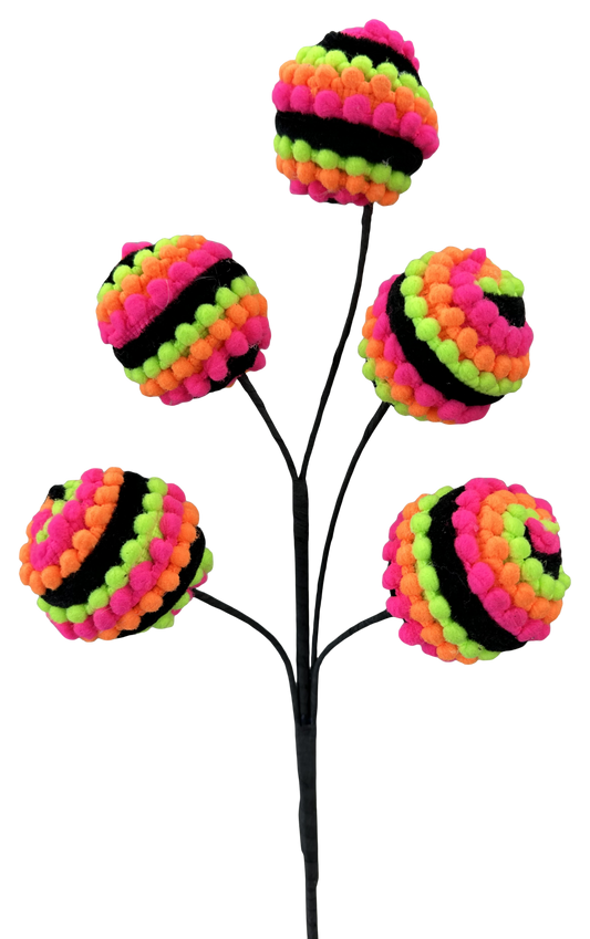 Stripe Ball Pick Neon