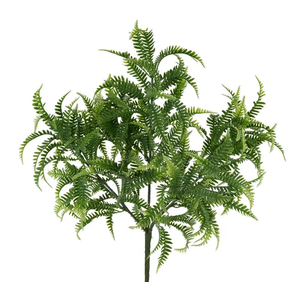 15"L MINI FERN BUSH DUSTY GREEN - Burlap and Bling Decor
