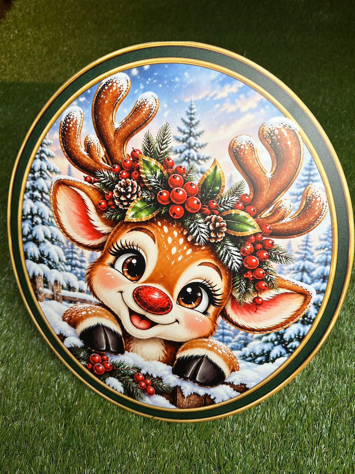 Snowy Deer 14”