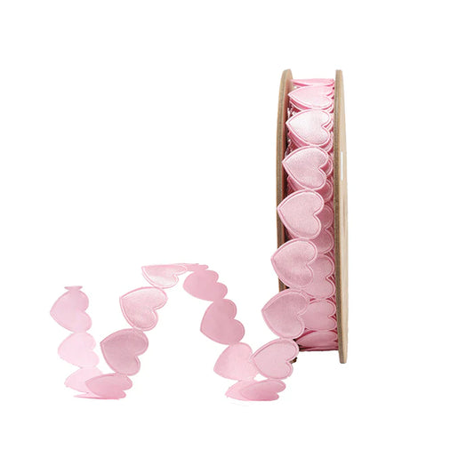 3/4" Ultra Sonic Trim | Side By Side Hearts Pink