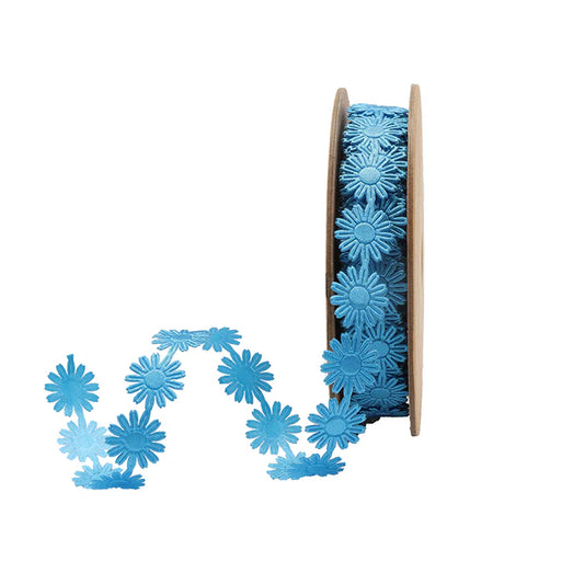 3/4" Ultra Sonic Trim | Daisy Flower Blue