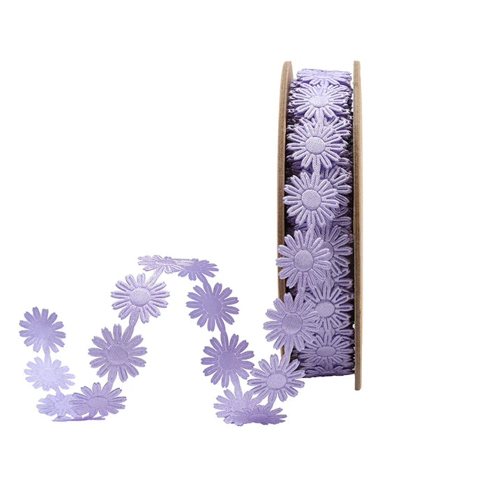 3/4" Ultra Sonic Trim | Daisy Flower Lavender - Burlap and Bling Decor