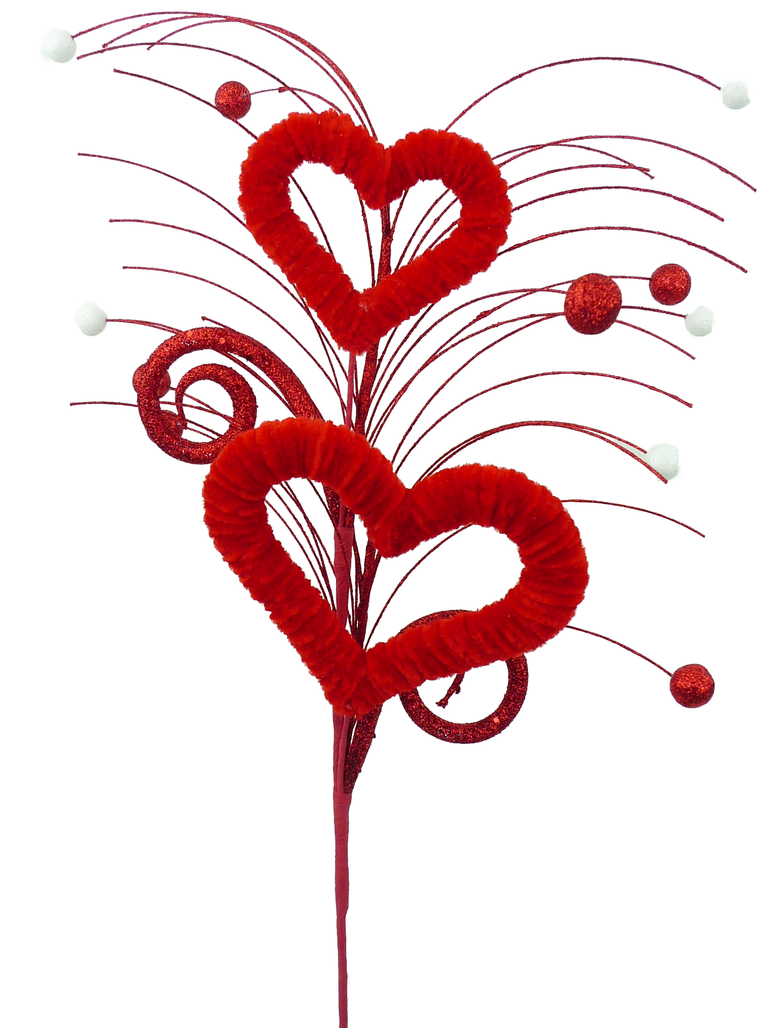 Open Heart Curl Spray H27 - Burlap and Bling Decor