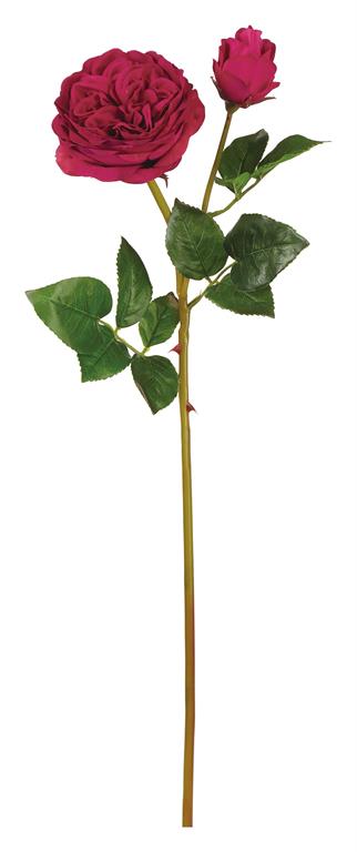 NATURAL TOUCH CABBAGE ROSE 24" RED - Burlap and Bling Decor