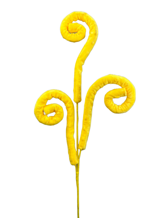 Yellow Curly Spray - Burlap and Bling Decor