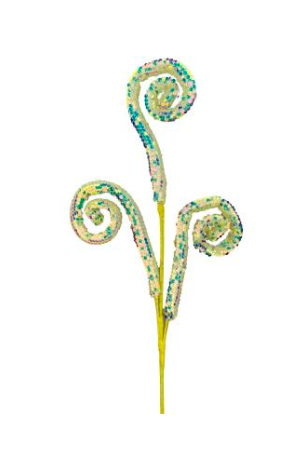 Bling Sequin Spiral Curly Spray  H28 yellow - Burlap and Bling Decor