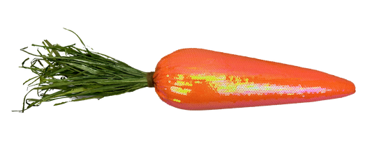 Orange Sequin Carrot H17xDIA3.5 - Burlap and Bling Decor