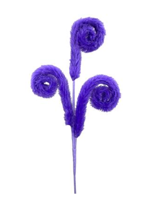 Furry Spiral Spray purple - Burlap and Bling Decor