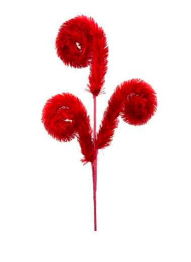 Furry Spiral Spray H28 red