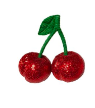 Sequin Cherry H11xDIA5 - Burlap and Bling Decor