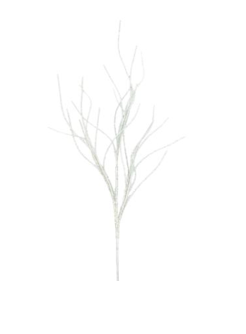 Glitter Twig Spray H30 white - Burlap and Bling Decor