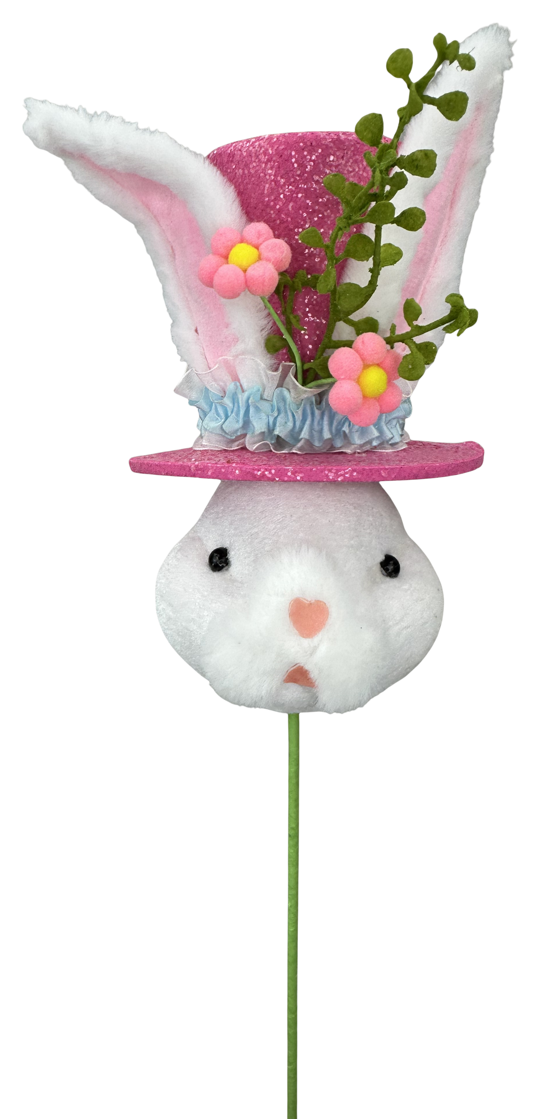 Bunny Top Hat Spray H21xW5.5xD3.5 pink - Burlap and Bling Decor