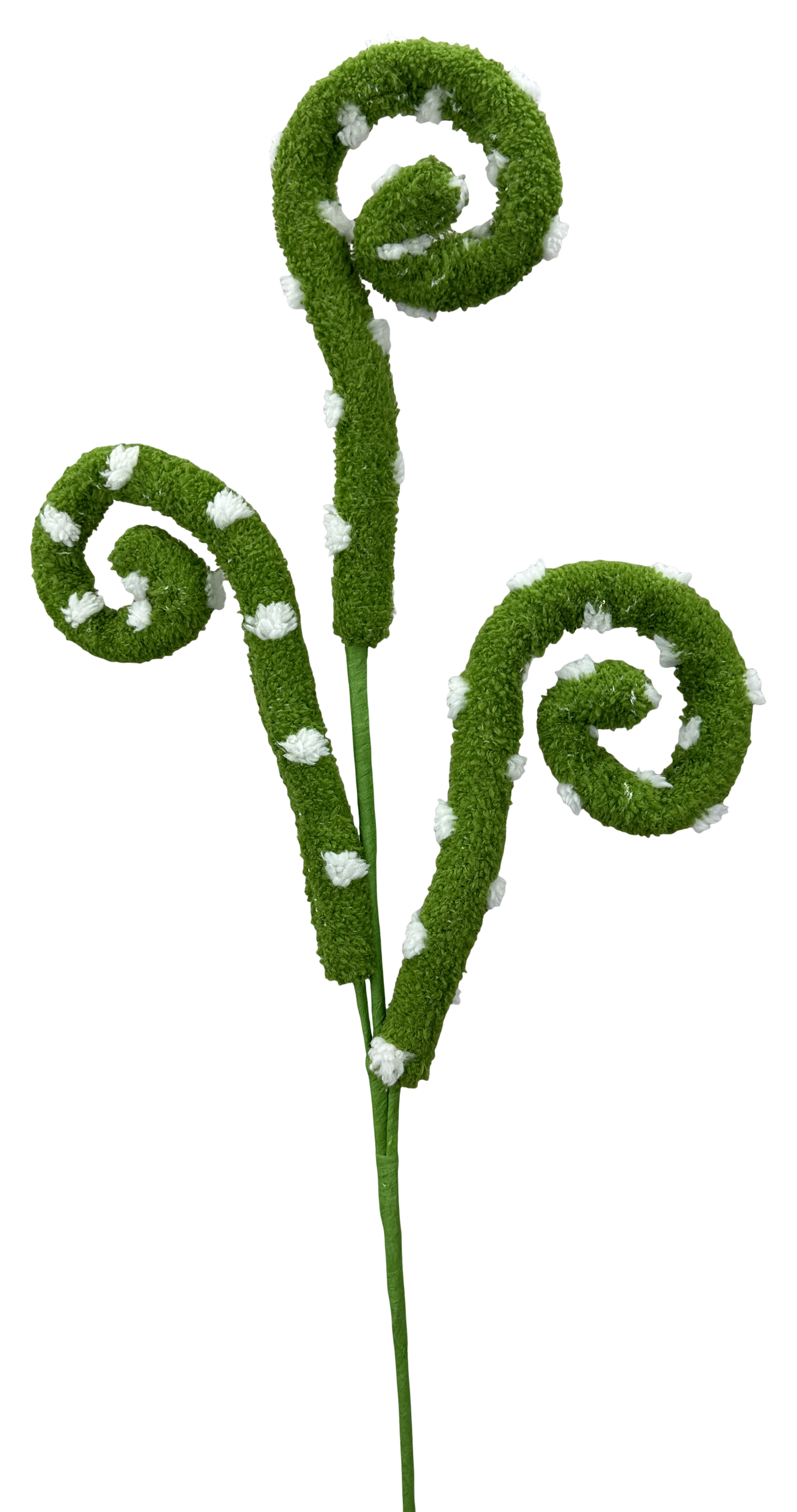 Green Polkadot Spiral Curly Spray H28 Green - Burlap and Bling Decor