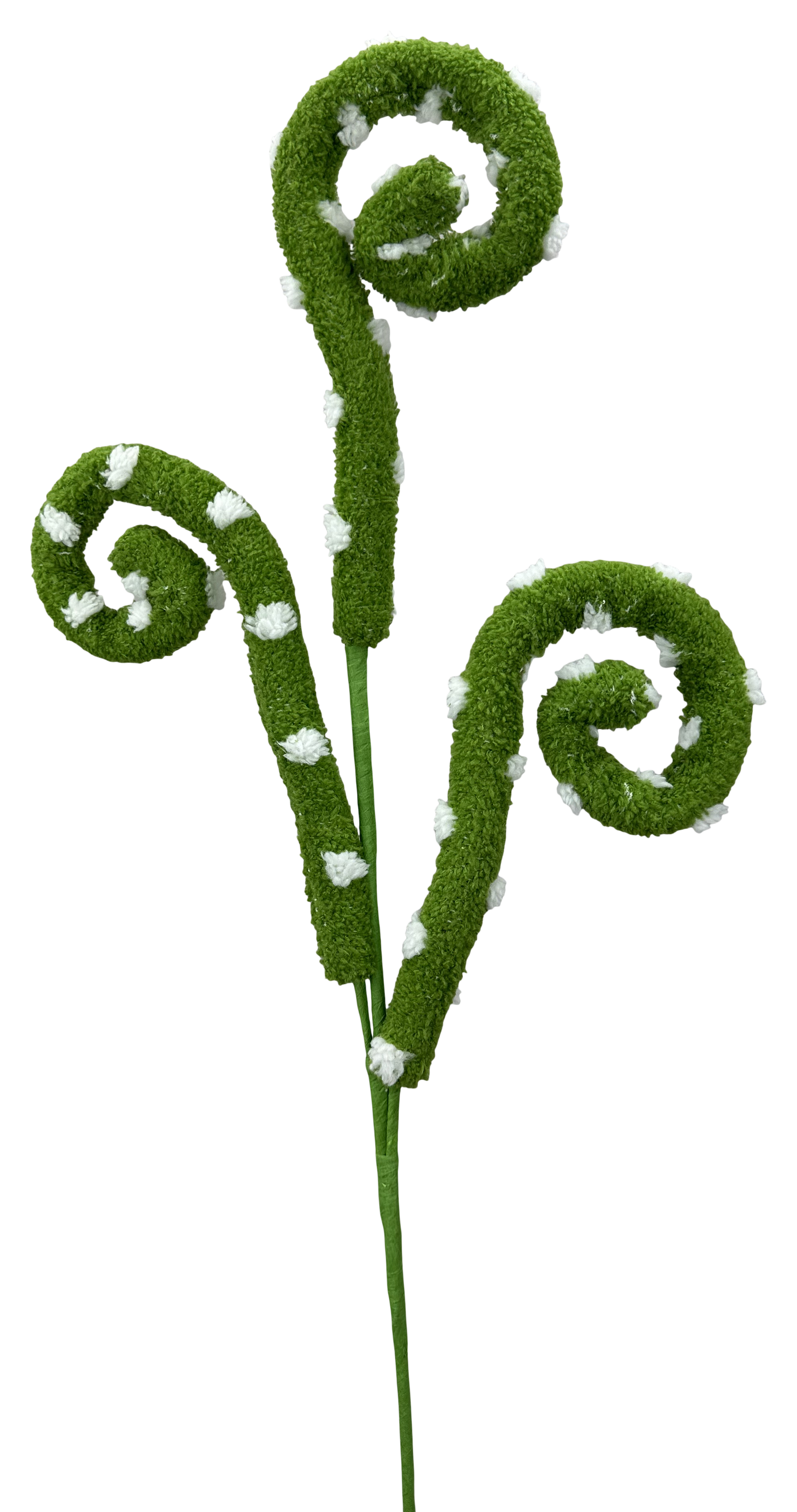 Green Polkadot Spiral Curly Spray H28 Green - Burlap and Bling Decor
