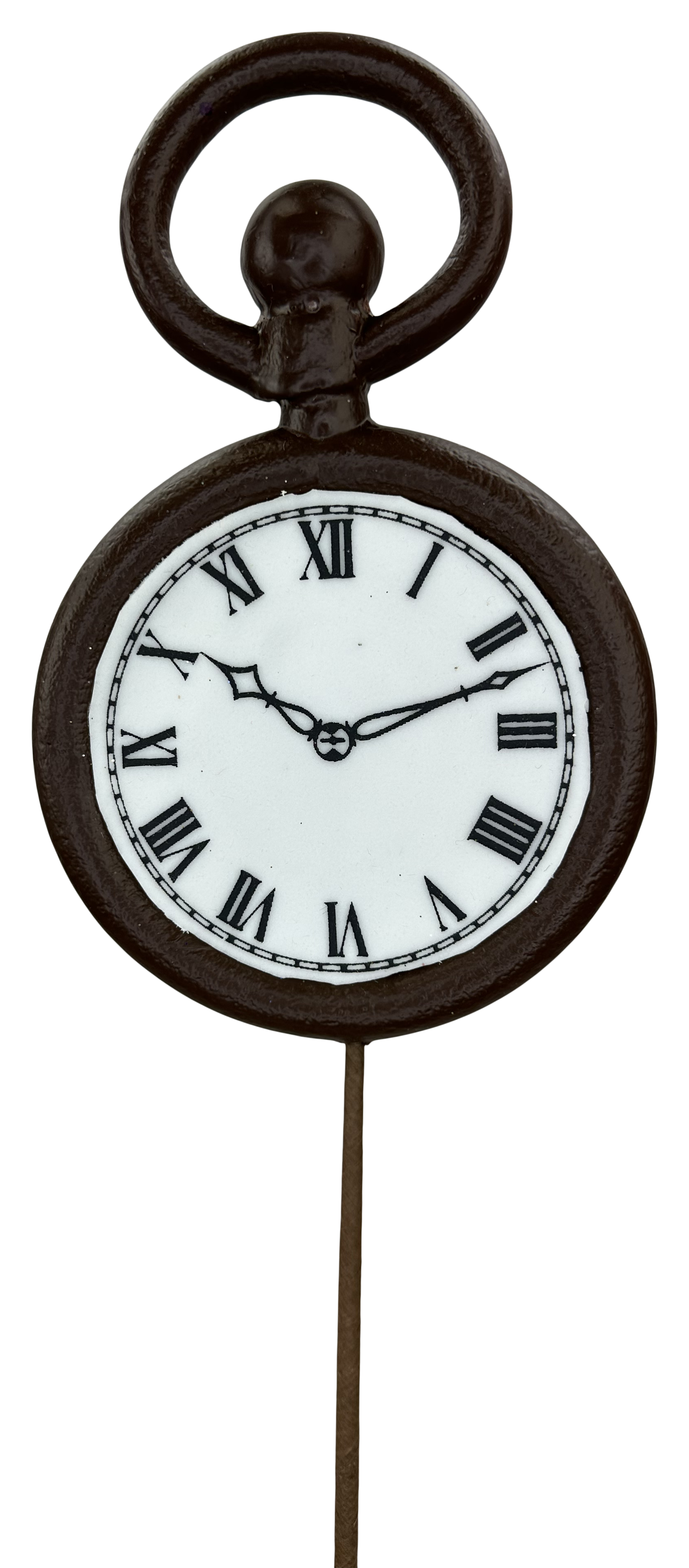 Small Brown Clock Pick H17xDIA4.5 - Burlap and Bling Decor