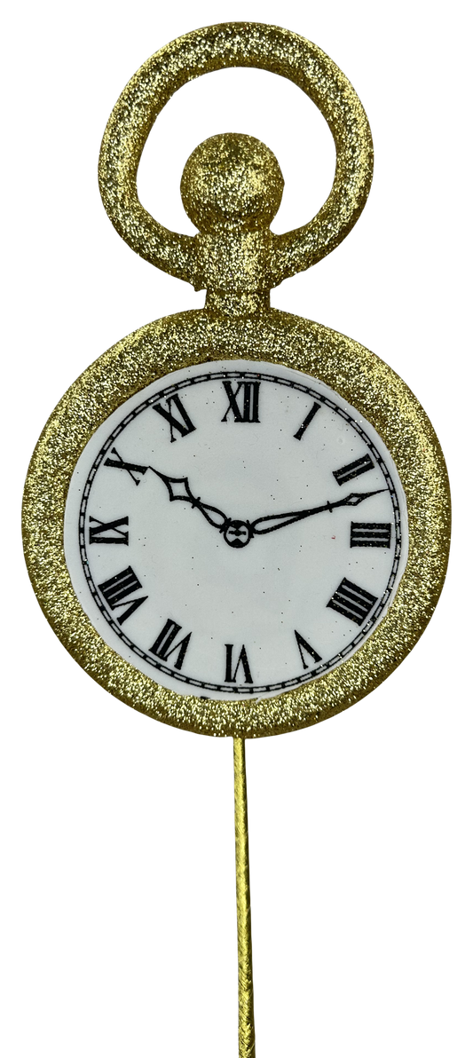 Gold Clock Pick H17xW4.5