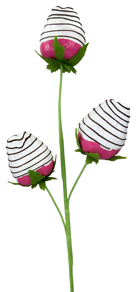 Dipped Strawberry Pick H22 Pink - Burlap and Bling Decor