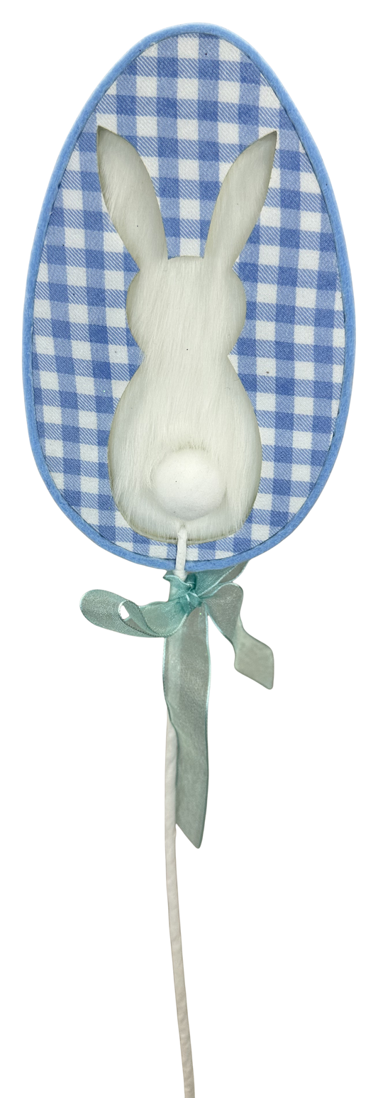 Blue Bunny Pick H18 - Burlap and Bling Decor