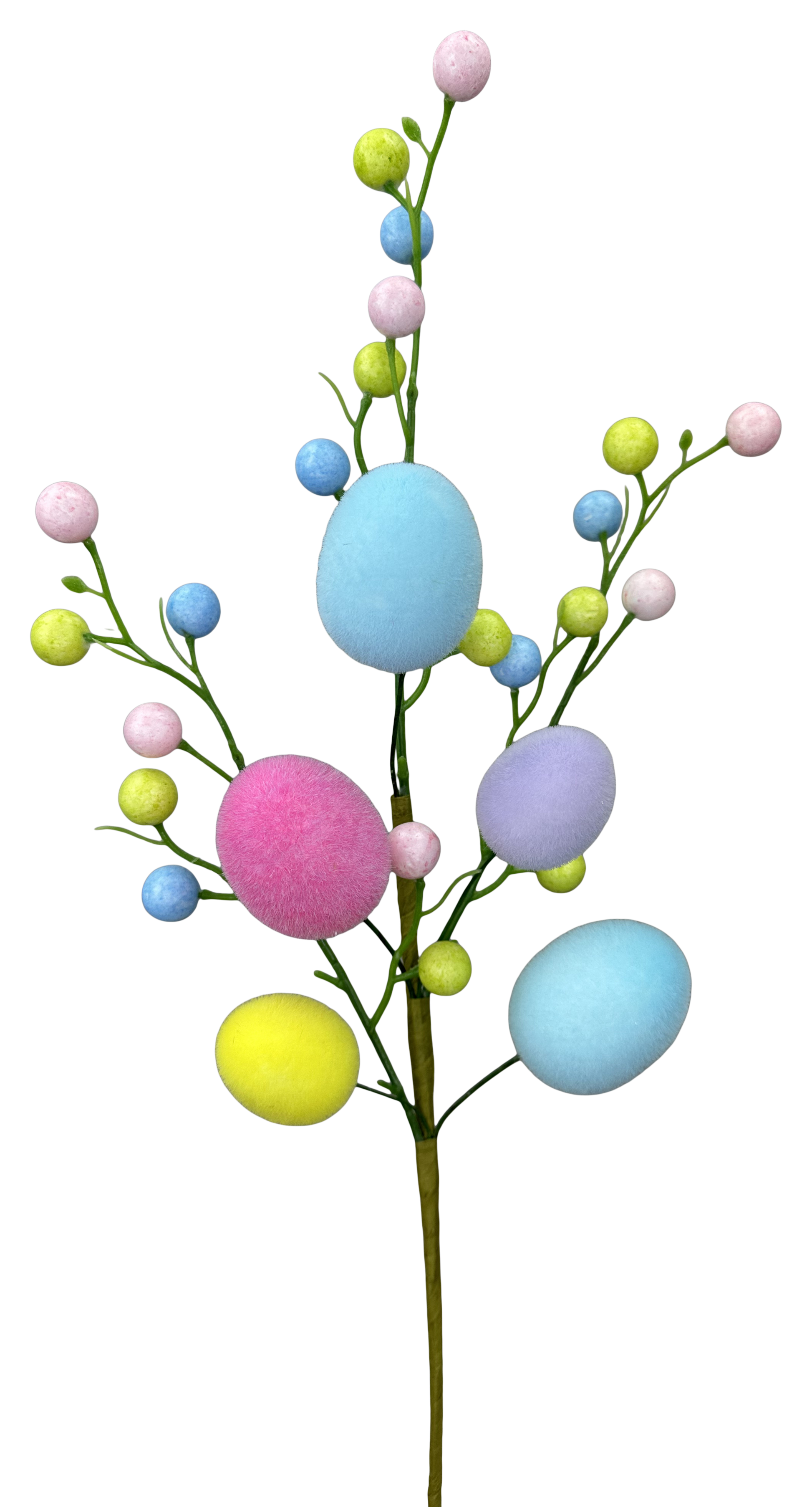 Flocked Eggs Berry Pick H18 - Burlap and Bling Decor