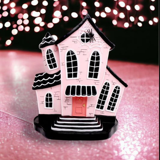 Boo Ville Pink Haunted House - Burlap and Bling Decor