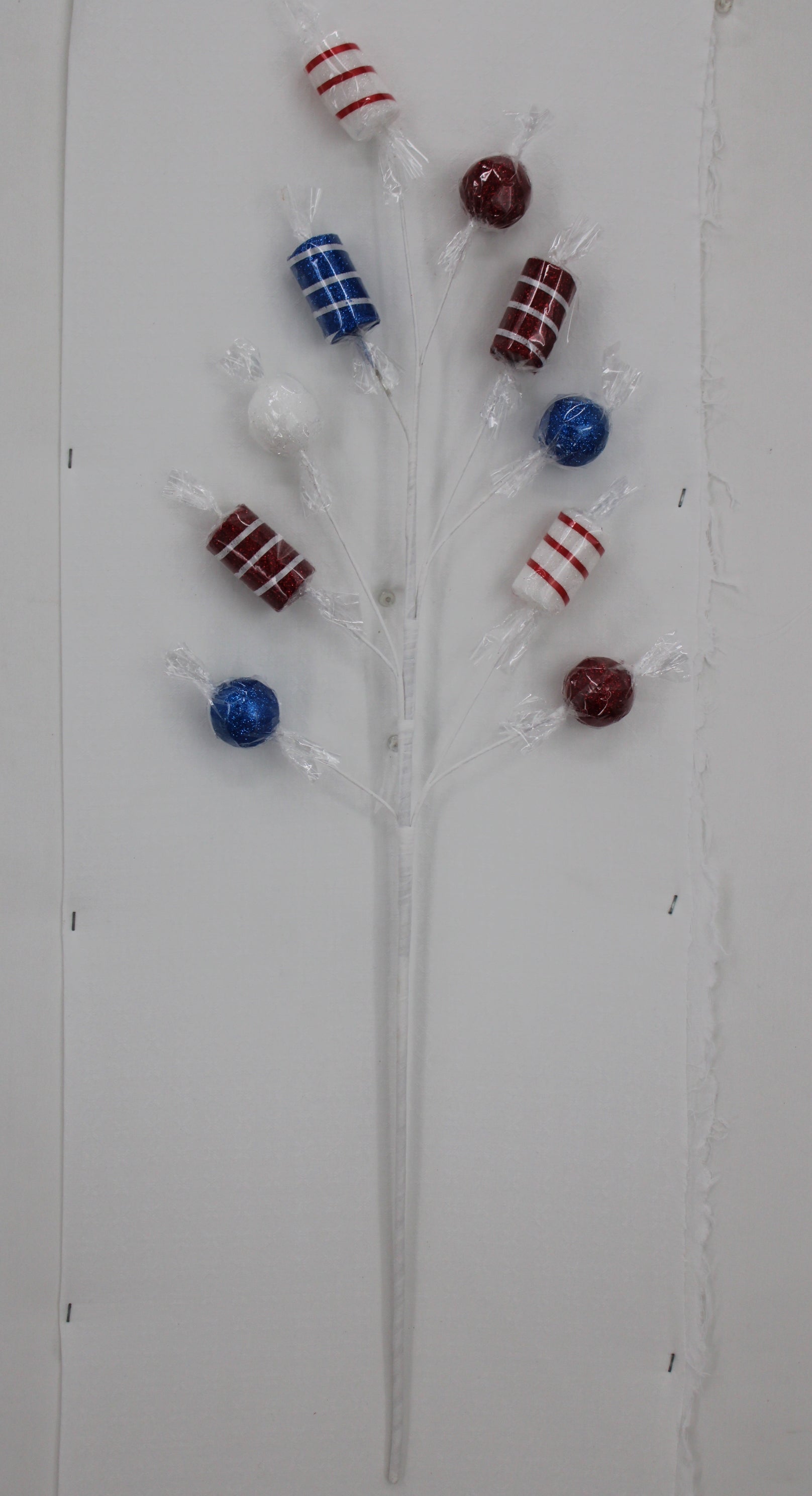 31 IN GLITTER CANDY SPRAY Patriotic - Burlap and Bling Decor