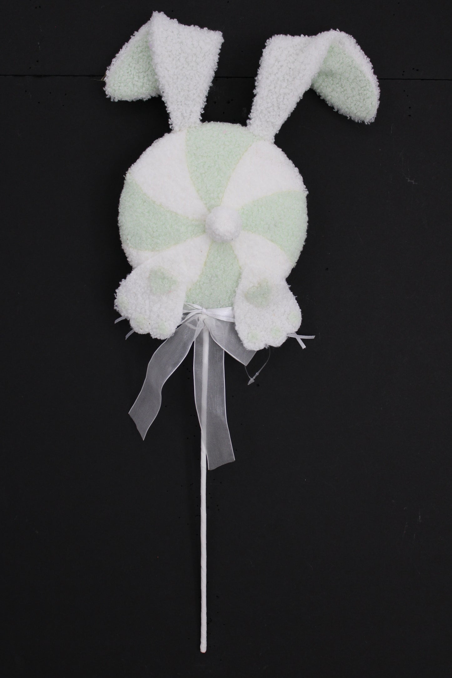 24 IN GREEN BUNNY BUTT LOLLIPOP SPRAY - Burlap and Bling Decor