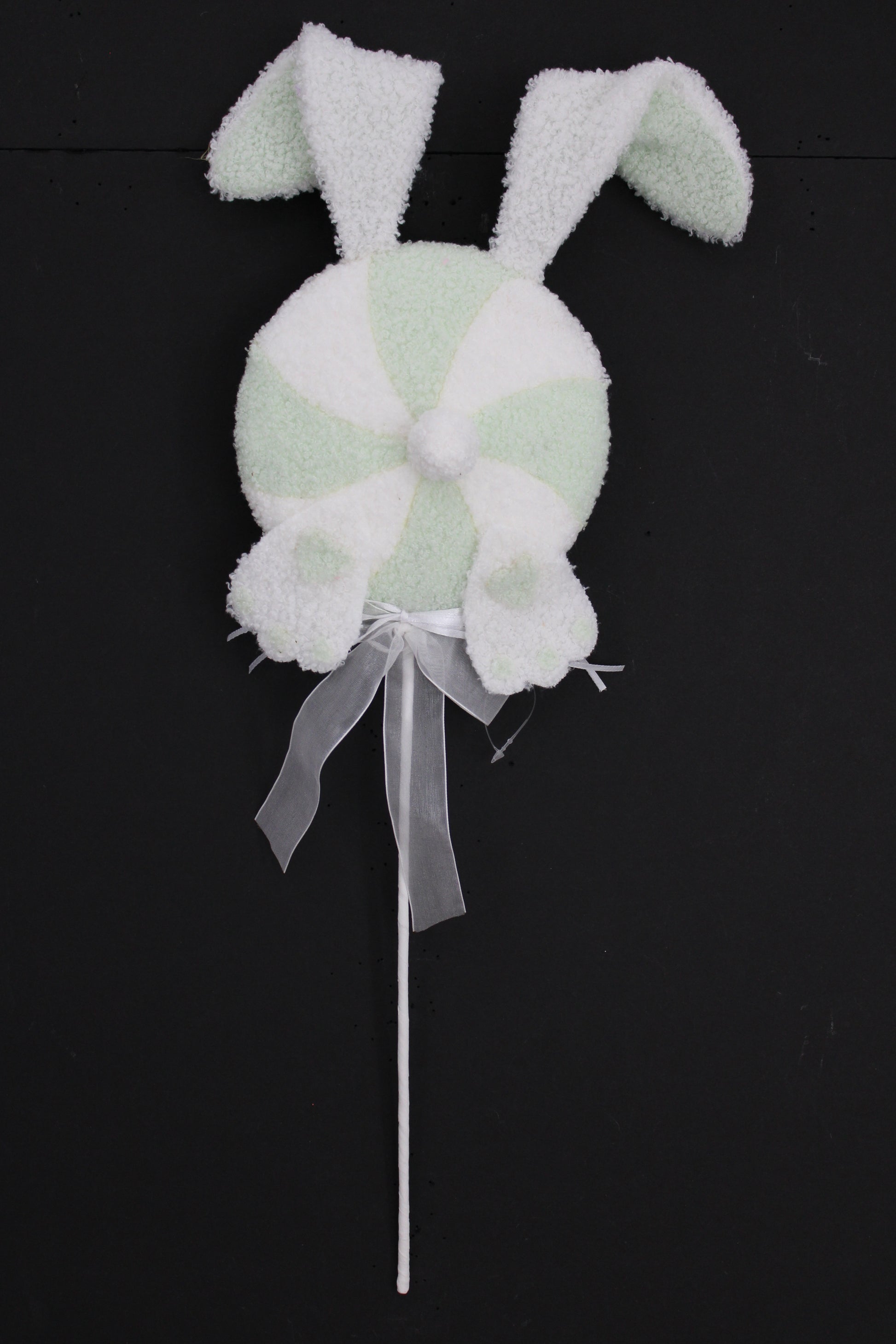 24 IN GREEN BUNNY BUTT LOLLIPOP SPRAY - Burlap and Bling Decor