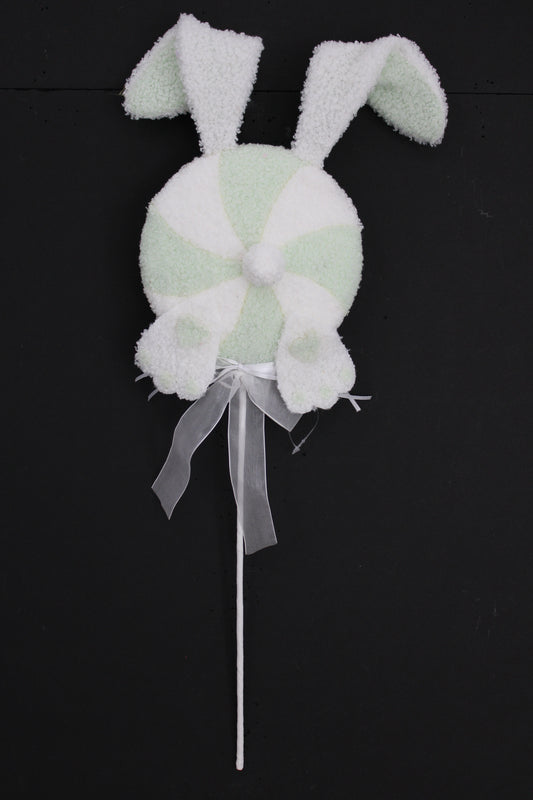 24 IN GREEN BUNNY BUTT LOLLIPOP SPRAY - Burlap and Bling Decor
