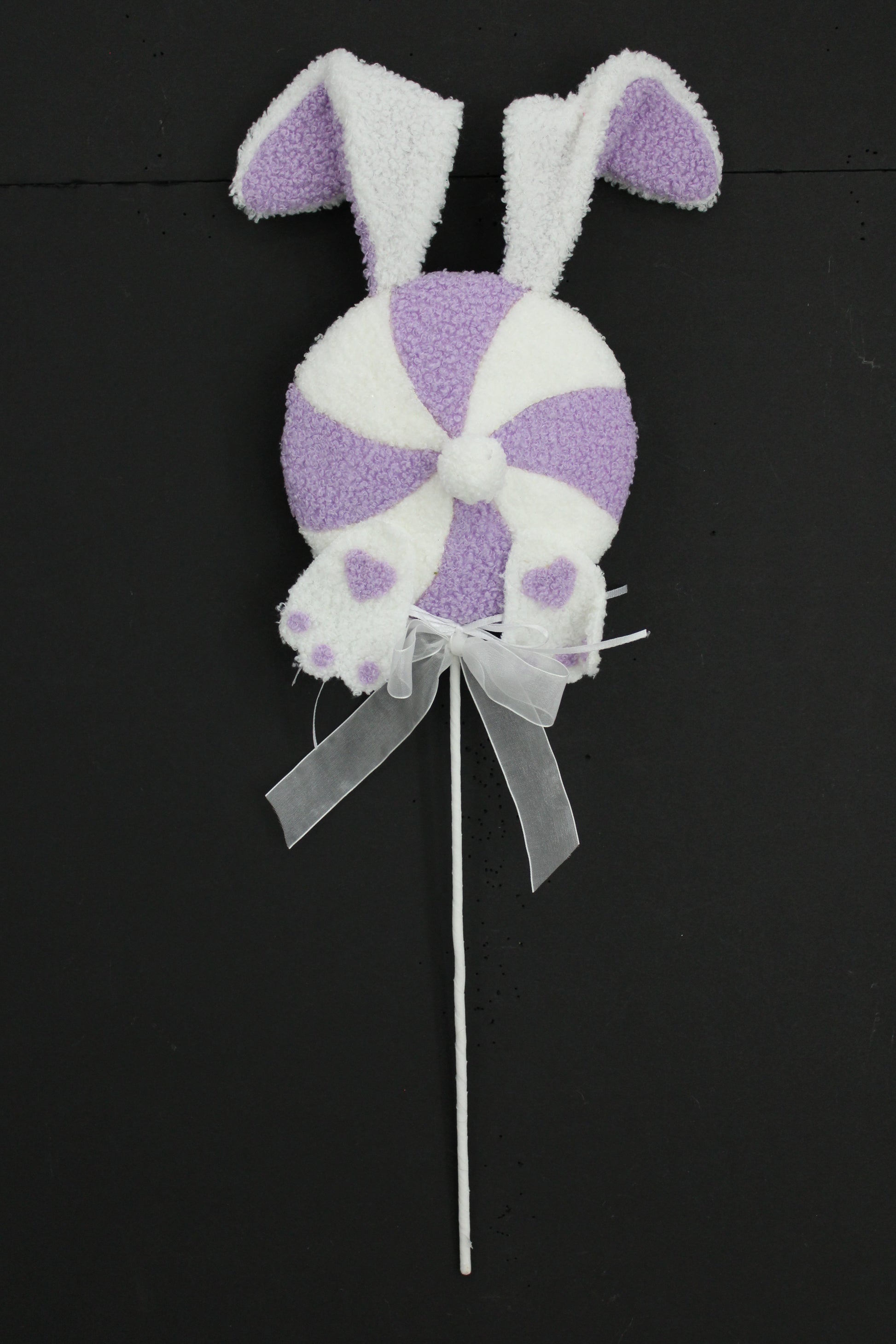 24 IN PURPLE BUNNY BUTT LOLLIPOP SPRAY - Burlap and Bling Decor