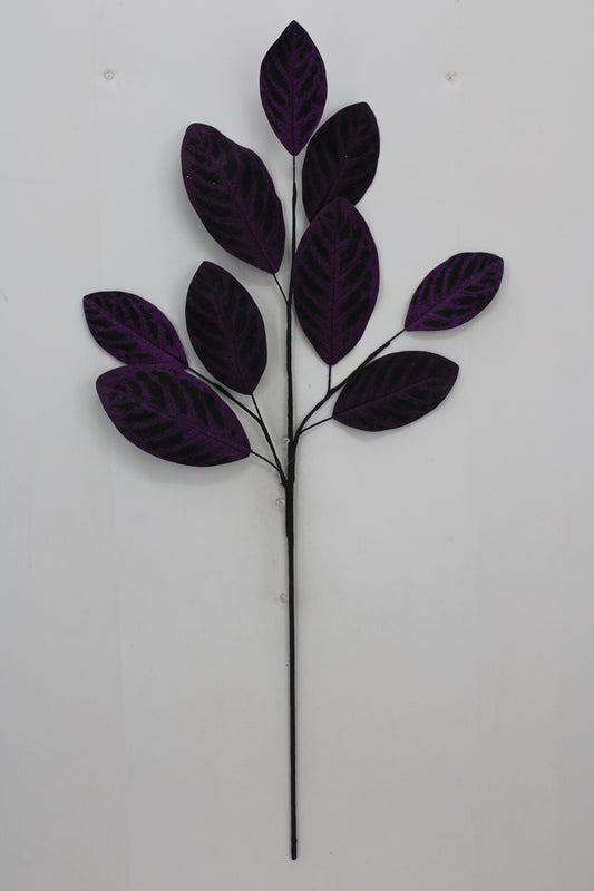 32" PURPLE MAGNOLIA LEAF SPRAY