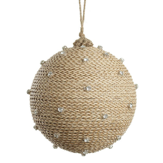 6"JEW BRAIDED REED BALL Ornament