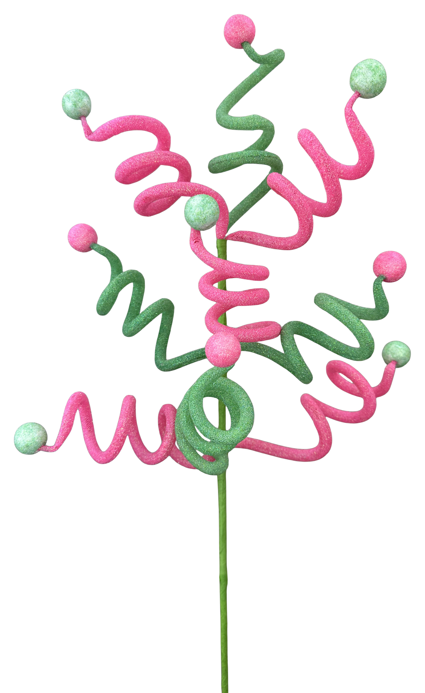 Curly Ball Spray Mint/Pink