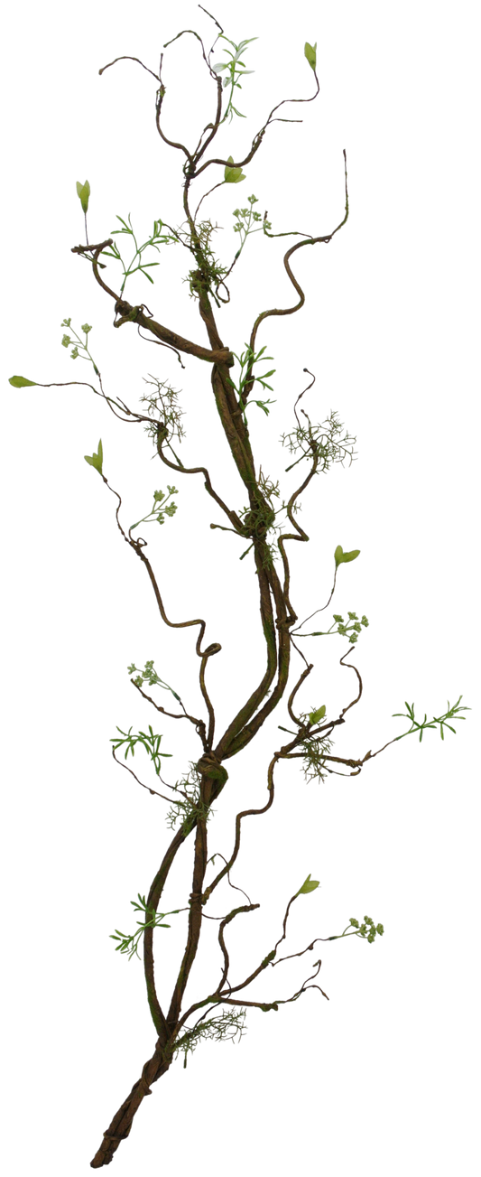 52 IN TWIG BRANCH W/ MOSS - Burlap and Bling Decor