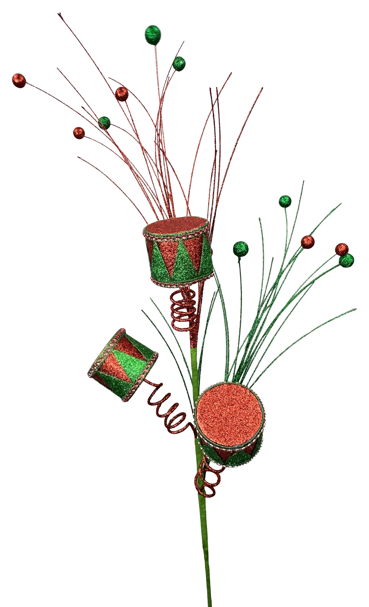 Glitter Drum Spray Red/Green