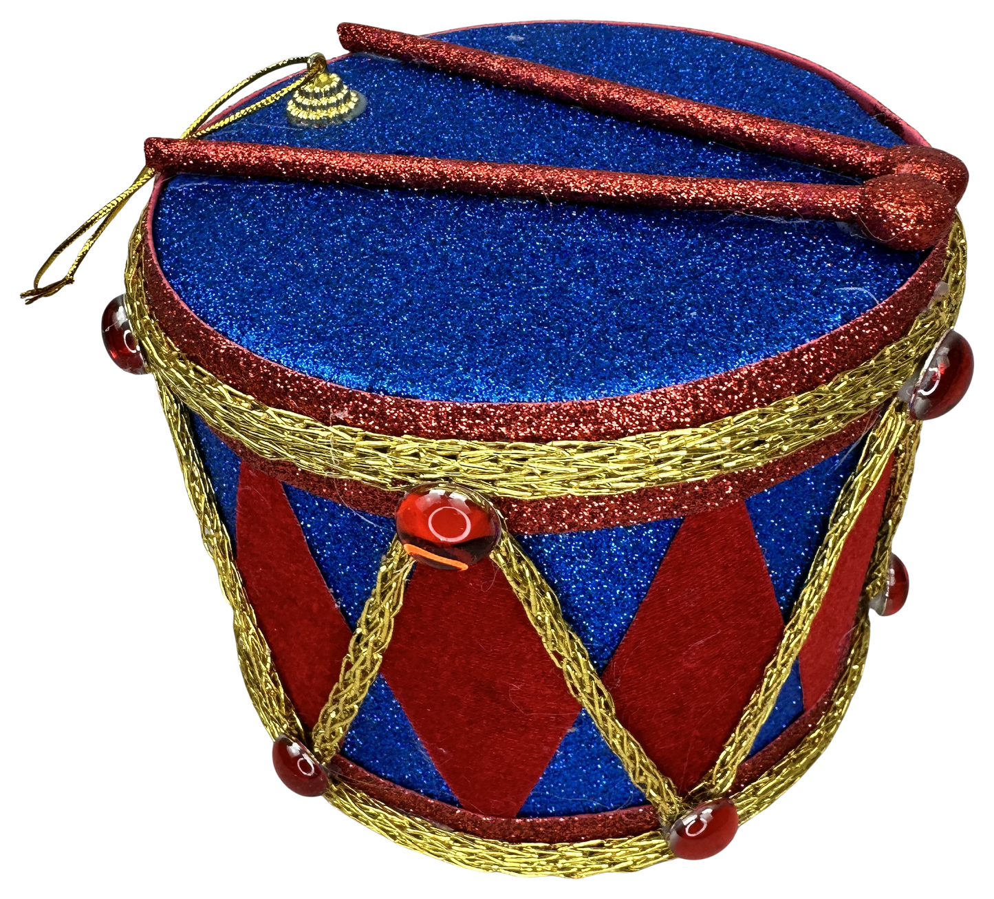 6" Red/Blue Glitter Foam Drum