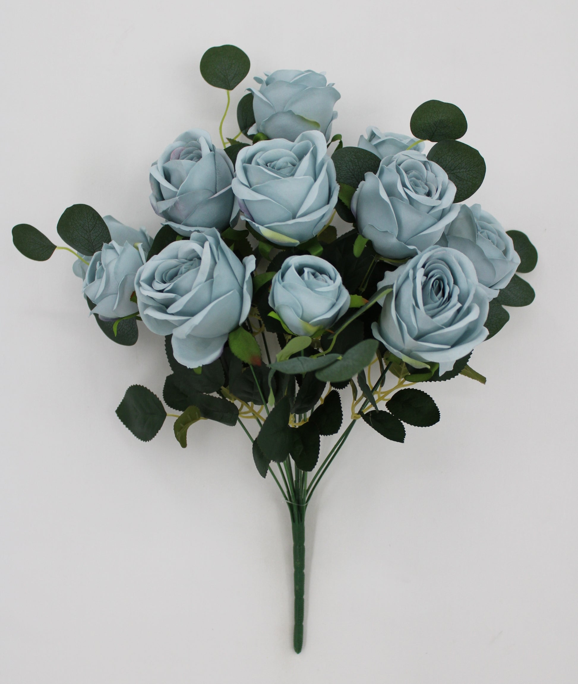 19 IN ROSE BUSH BLUE - Burlap and Bling Decor