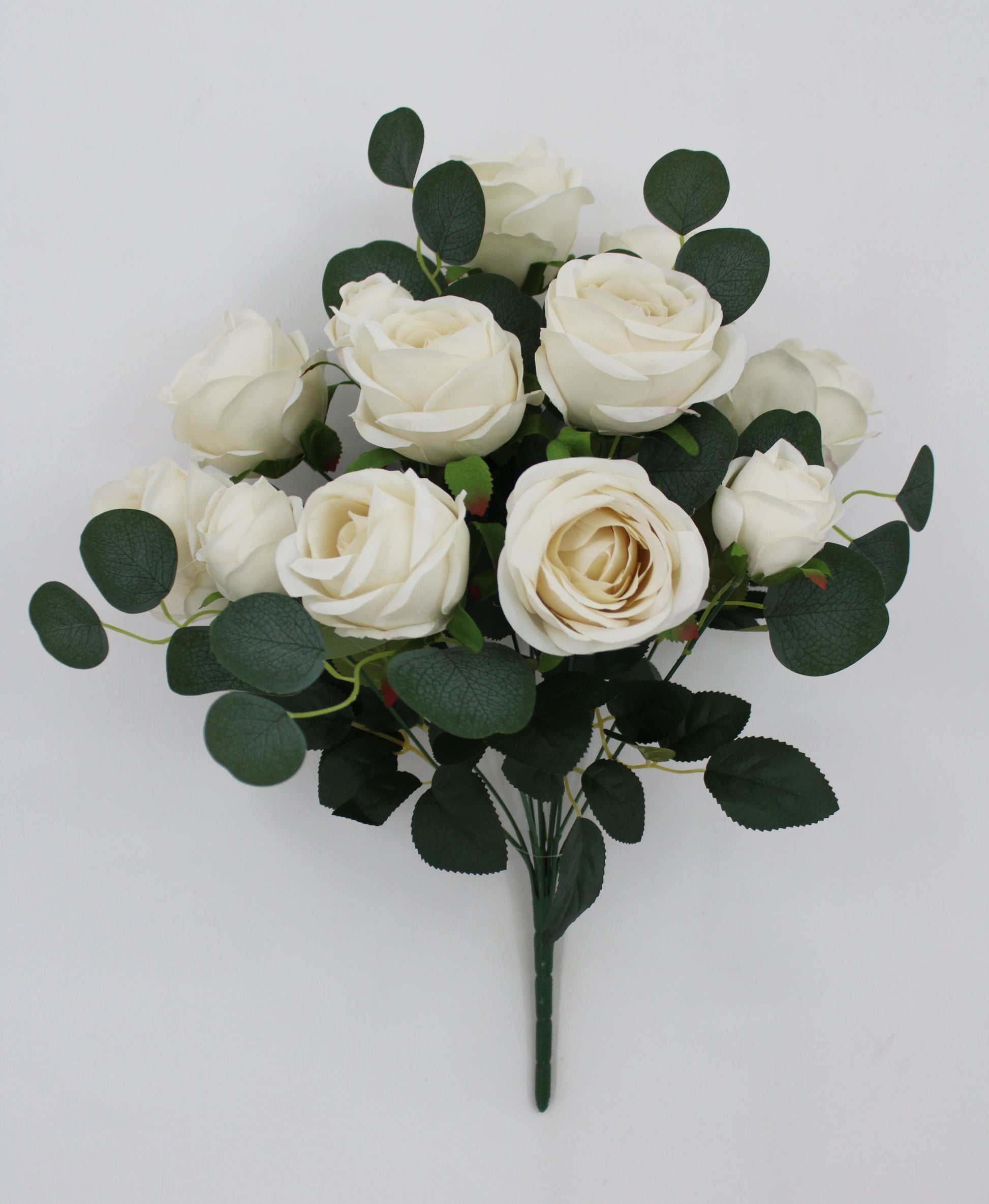 19 IN ROSE BUSH CREAM - Burlap and Bling Decor